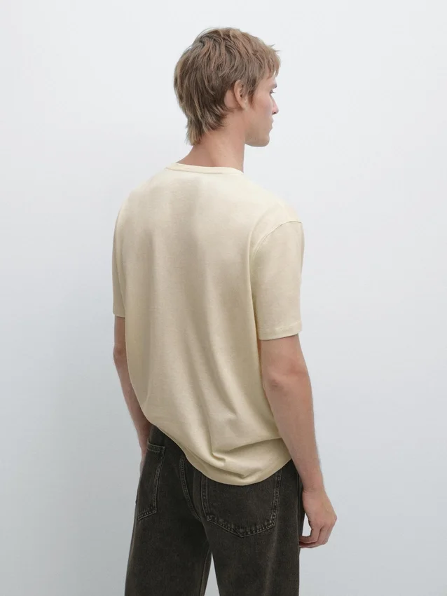 T-shirt met korte mouwen van katoenmix T-shirt met korte mouwen van katoenmix