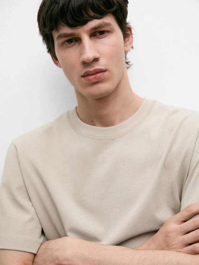 T-shirt met korte mouwen van katoenmix T-shirt met korte mouwen van katoenmix