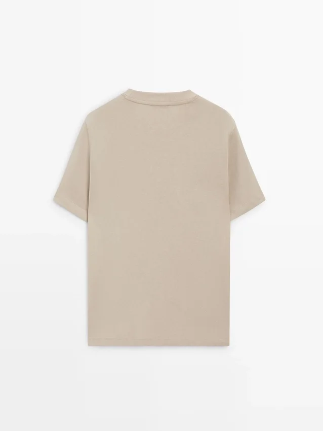 T-shirt met korte mouwen van katoenmix T-shirt met korte mouwen van katoenmix