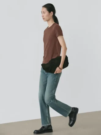 T-shirt met korte mouwen van lyocellmix