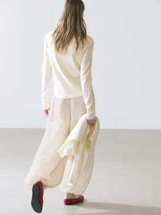 T-shirt met lange mouwen en afgeronde zoom