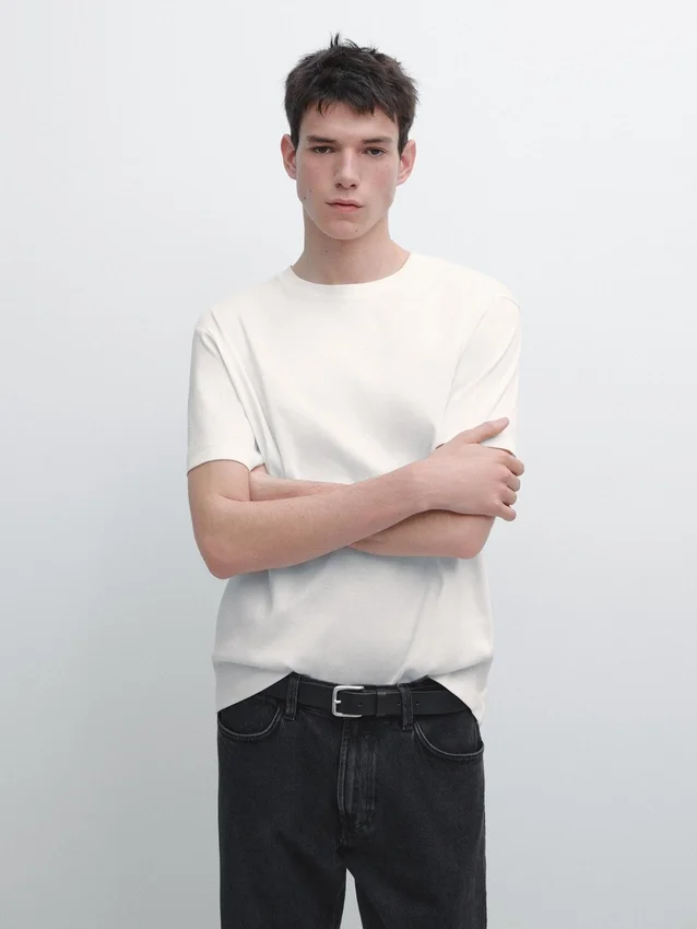 T-shirt van 100% gemerceriseerd katoen T-shirt van 100% gemerceriseerd katoen