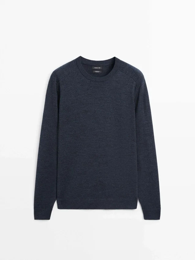 Trui van merinowol met ronde hals Trui van merinowol met ronde hals