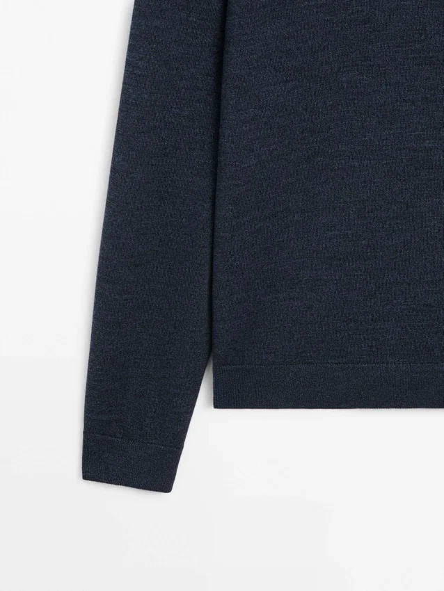 Trui van merinowol met ronde hals Trui van merinowol met ronde hals