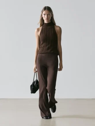 Uitlopende broek met zak