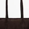 West Satchel-tas van gespleten leer