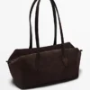 West Satchel-tas van gespleten leer