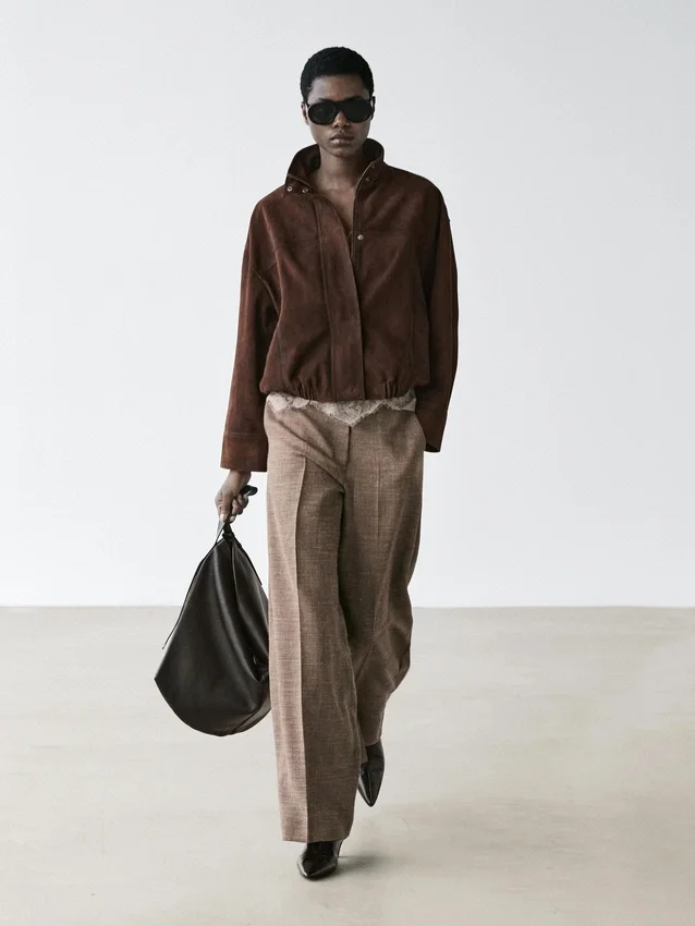 Wijde, volumineuze wolmix-broek Wijde, volumineuze wolmix-broek