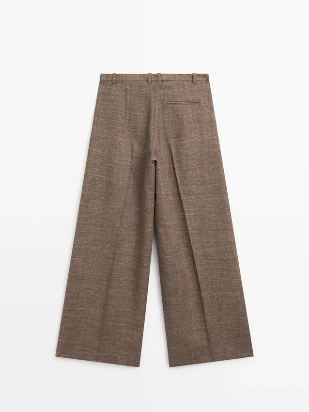 Wijde, volumineuze wolmix-broek Wijde, volumineuze wolmix-broek