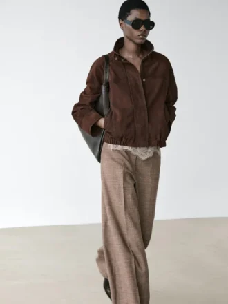 Wijde, volumineuze wolmix-broek