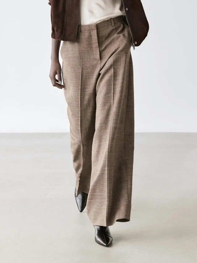 Wijde, volumineuze wolmix-broek Wijde, volumineuze wolmix-broek