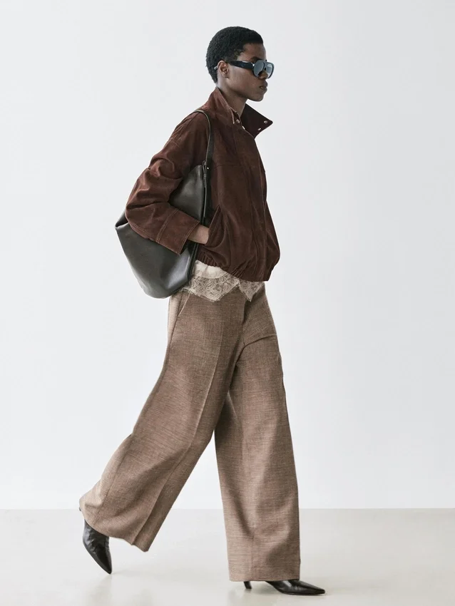 Wijde, volumineuze wolmix-broek Wijde, volumineuze wolmix-broek