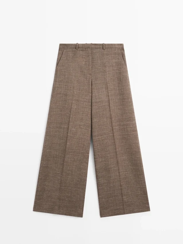 Wijde, volumineuze wolmix-broek Wijde, volumineuze wolmix-broek