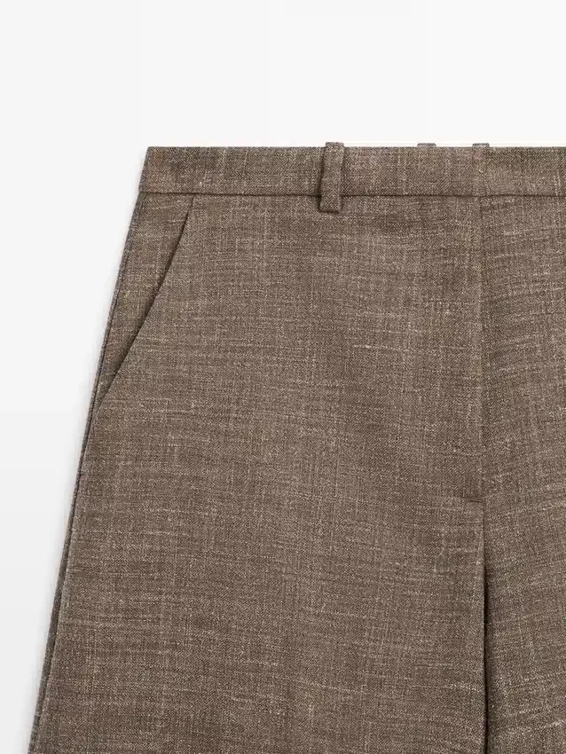 Wijde, volumineuze wolmix-broek Wijde, volumineuze wolmix-broek