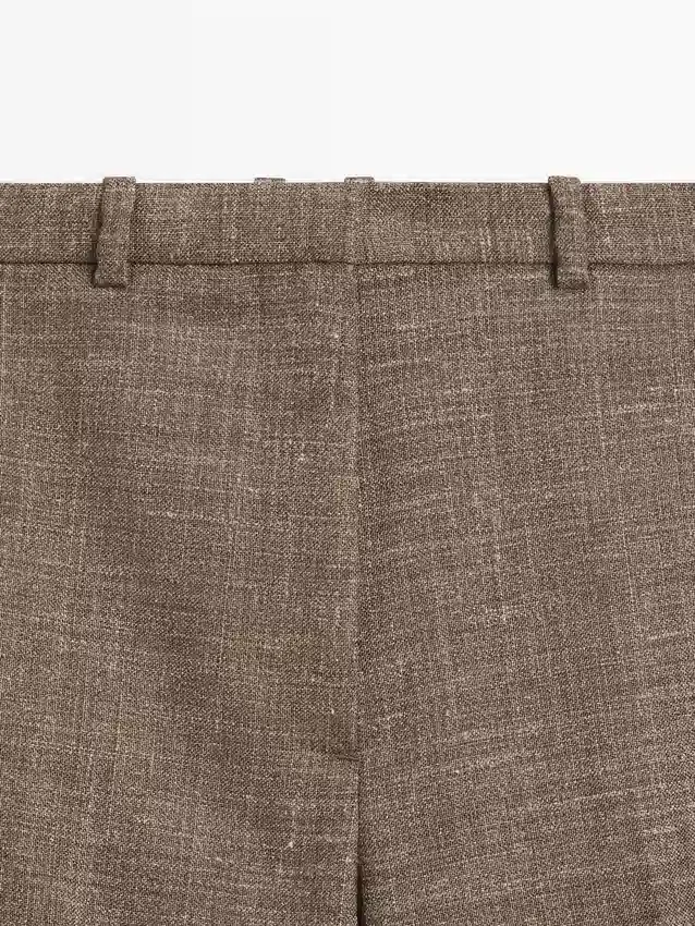 Wijde, volumineuze wolmix-broek Wijde, volumineuze wolmix-broek