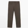 Wollen broek met coupenaden