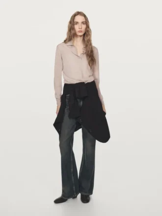 Wollen gebreide Polo-trui