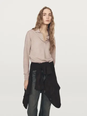 Wollen gebreide Polo-trui