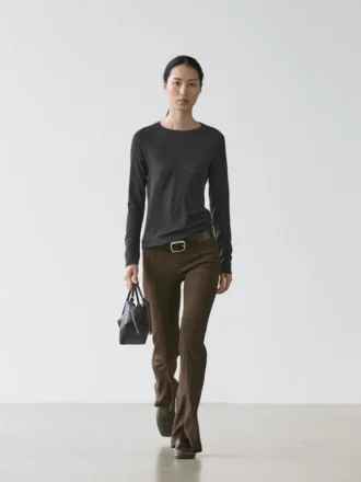 Wollen T-shirt met raglanmouwen