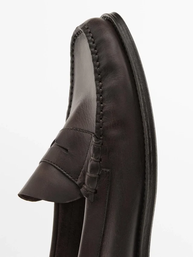 Zachte, geoliede leren penny loafers Zachte, geoliede leren penny loafers