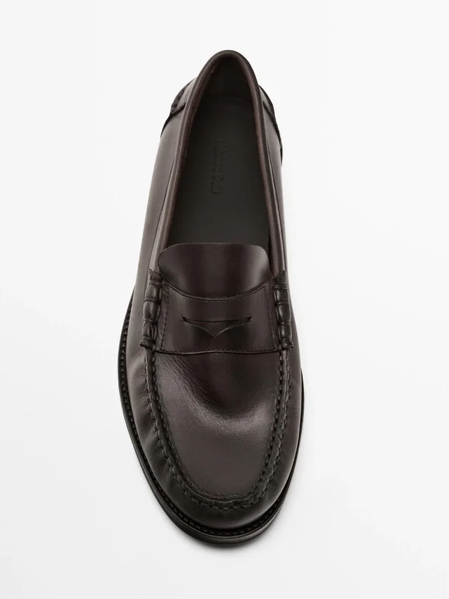 Zachte, geoliede leren penny loafers Zachte, geoliede leren penny loafers