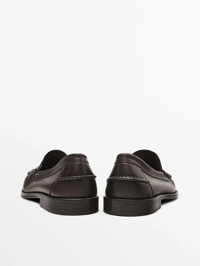 Zachte, geoliede leren penny loafers Zachte, geoliede leren penny loafers