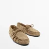 Zachte leren Loafers met gerimpeld detail