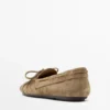 Zachte leren Loafers met gerimpeld detail