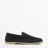 Zachte loafers van gespleten leer