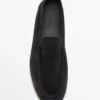 Zachte loafers van gespleten leer