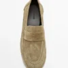 Zachte loafers van gespleten leer