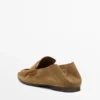 Zachte loafers van gespleten leer