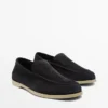 Zachte loafers van gespleten leer