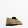 Zachte loafers van gespleten leer